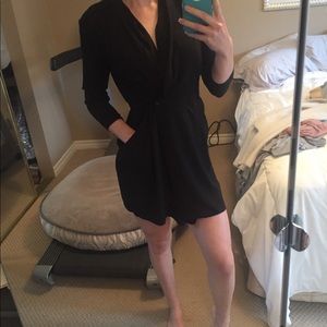 Wilfred wrap dress black